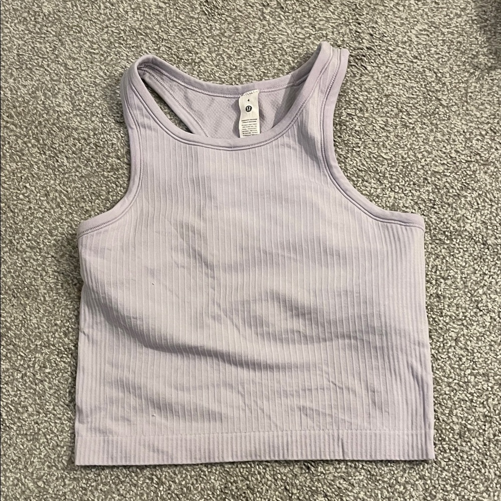 lululemon athletica Light Purple Ribbed Tank Top
